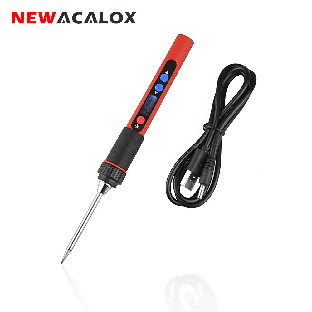 USB 5V 10W Digital Temp Adjustable Soldering Iron Kit Portable Lead-Free Welding Rework Station with Switch Tool Box