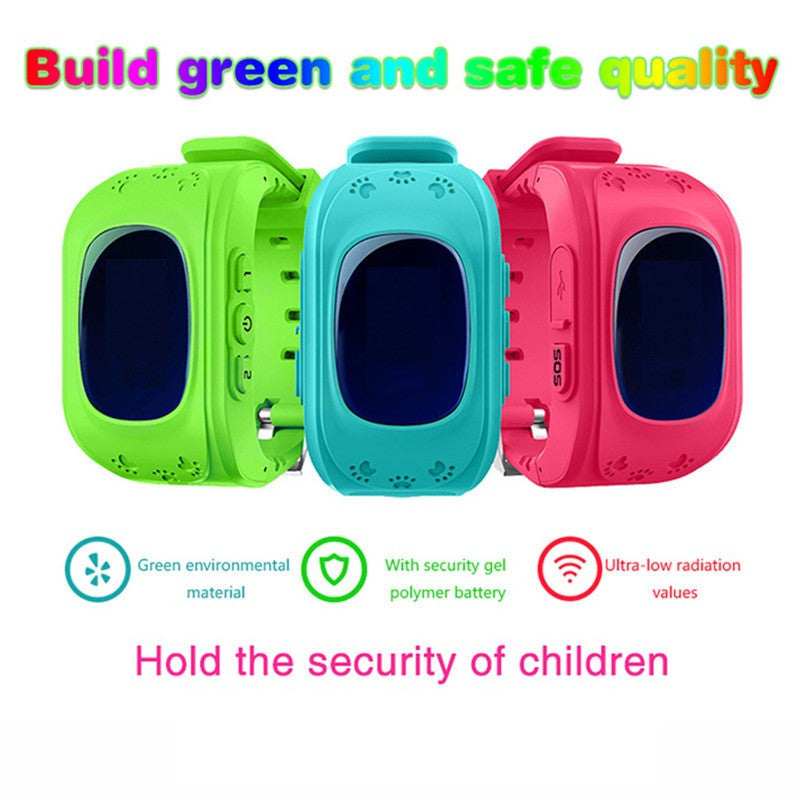 Q50 Kids Smart Watch with LBS Positioning LCD Color Display Multiple Languages Kids Smart Band with SOS Button for Help