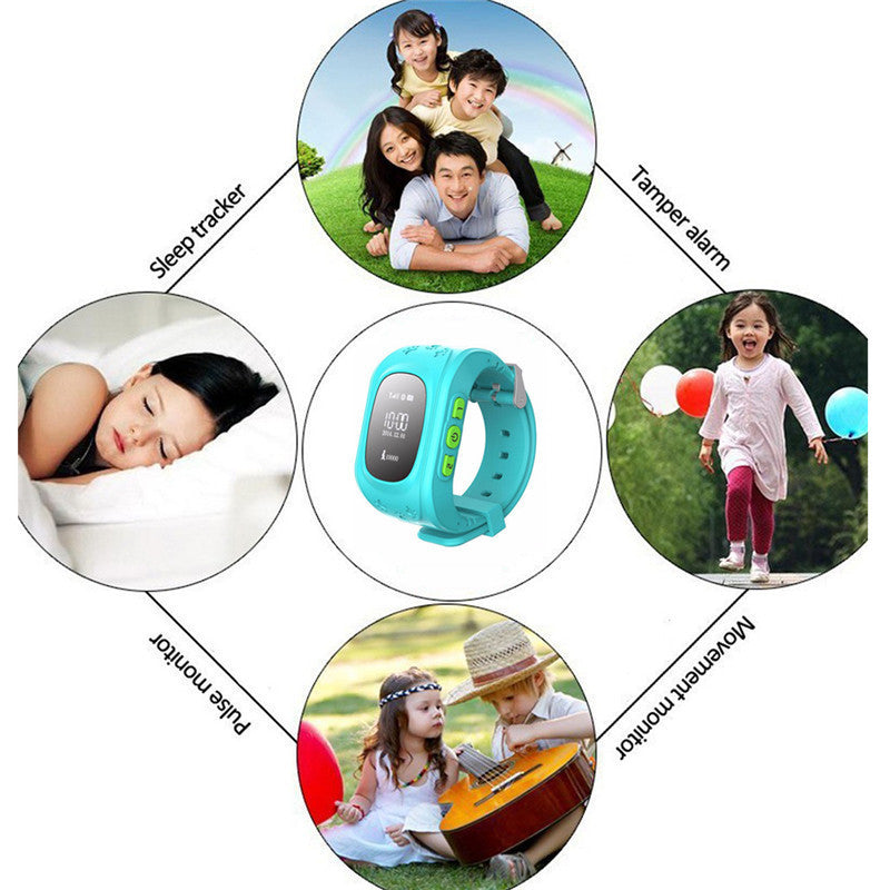 Q50 Kids Smart Watch with LBS Positioning LCD Color Display Multiple Languages Kids Smart Band with SOS Button for Help