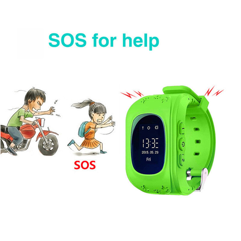 Q50 Kids Smart Watch with LBS Positioning LCD Color Display Multiple Languages Kids Smart Band with SOS Button for Help