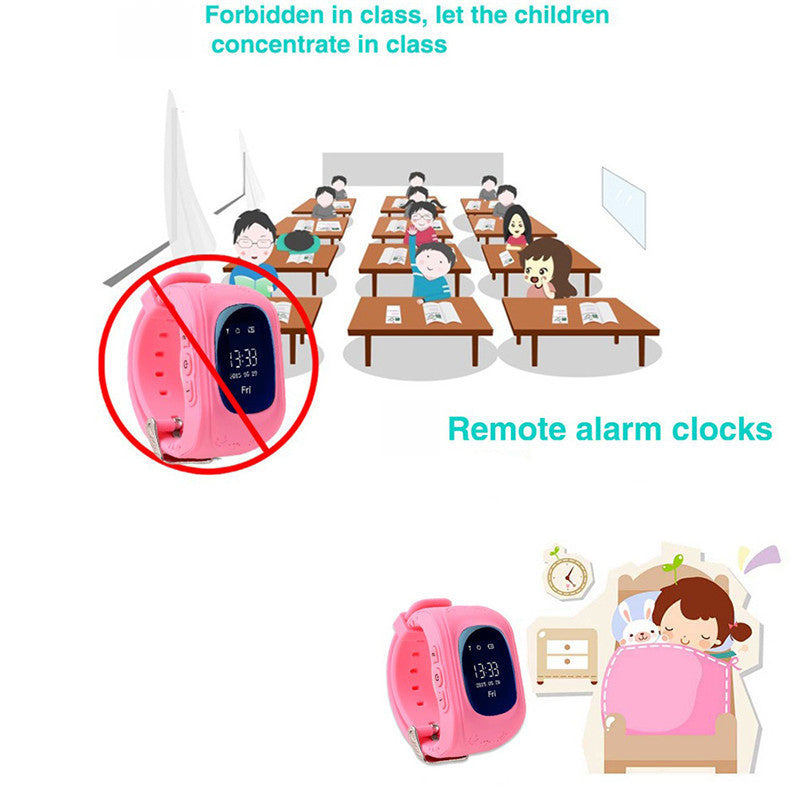 Q50 Kids Smart Watch with LBS Positioning LCD Color Display Multiple Languages Kids Smart Band with SOS Button for Help