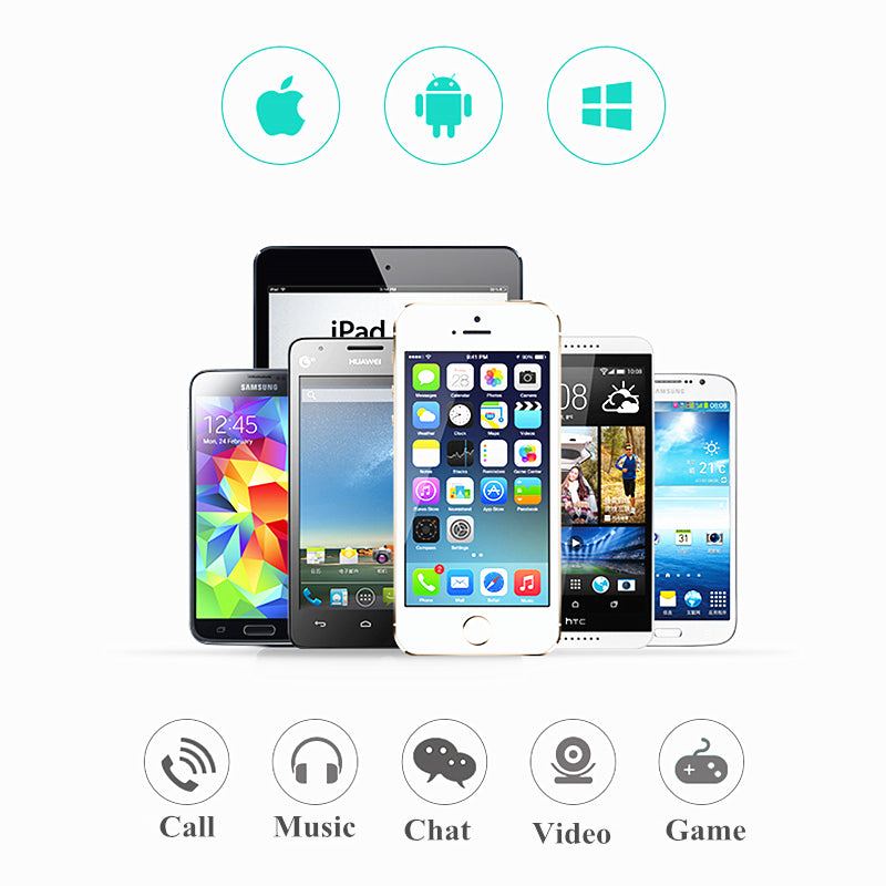 Bluetooth Headset Earphone for phone Wireless Sweatproof Sports Bluetooth Headphone with Mic voice Control with Earbud