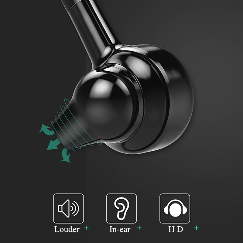 Bluetooth Headset Earphone for phone Wireless Sweatproof Sports Bluetooth Headphone with Mic voice Control with Earbud