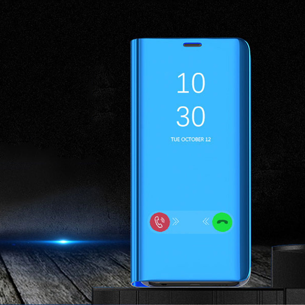 Vertical Bracket Mirror Mobile Phone Case Anti-Fall Hard Shell for Samsung  Galaxy J7 Duo 2018