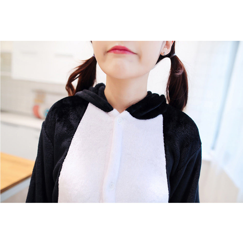 Cartoon Animal One-Piece Pajamas Men And Women Couples Home Winter Cute Costumes Penguin Style