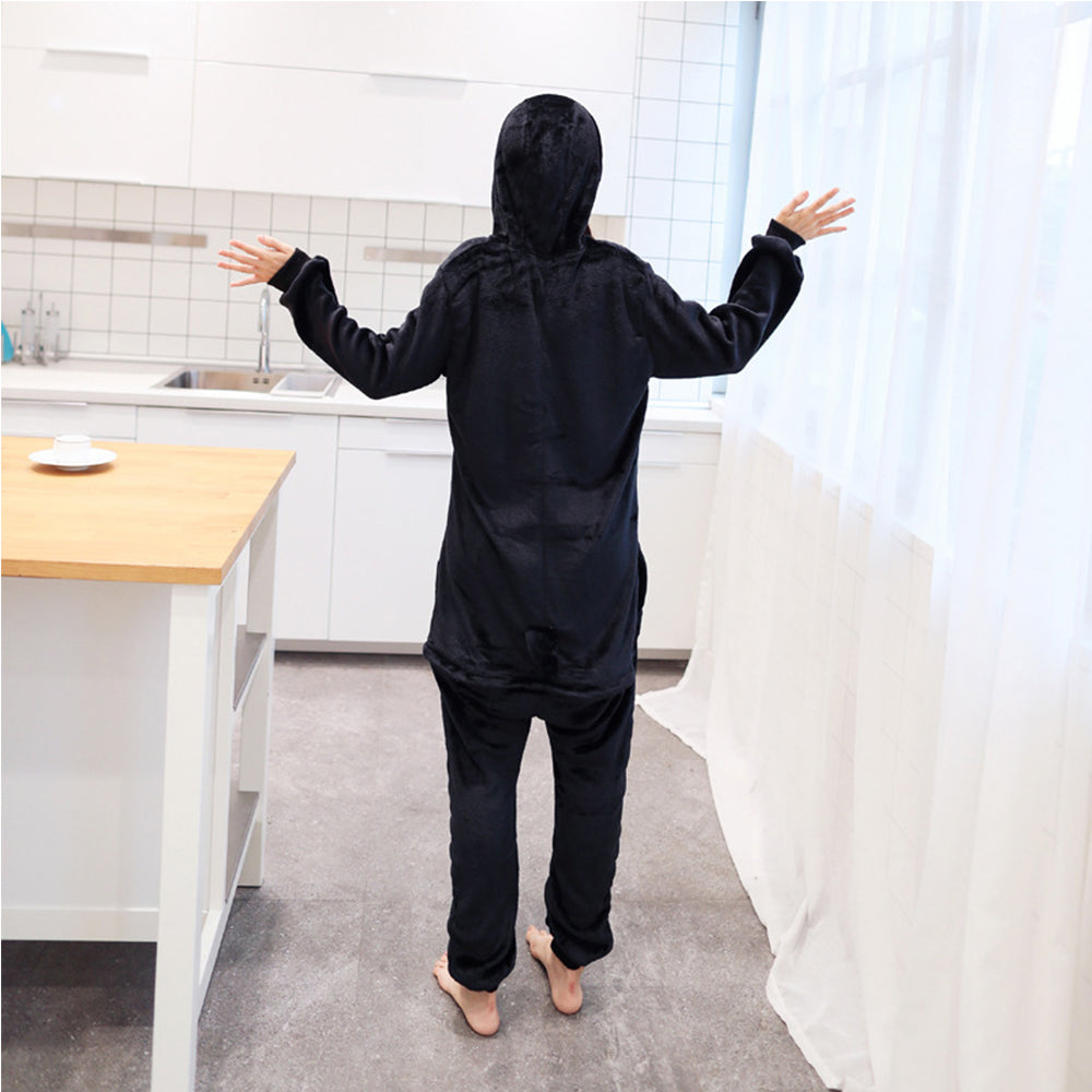 Cartoon Animal One-Piece Pajamas Men And Women Couples Home Winter Cute Costumes Penguin Style