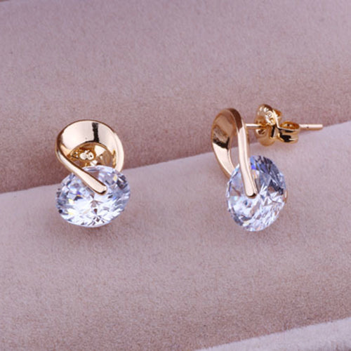 Women's Jewelry Gift Dazzling Cubic Zirconia CZ Ear Studs Cocktail Earrings