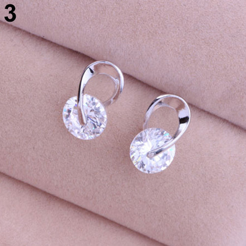 Women's Jewelry Gift Dazzling Cubic Zirconia CZ Ear Studs Cocktail Earrings