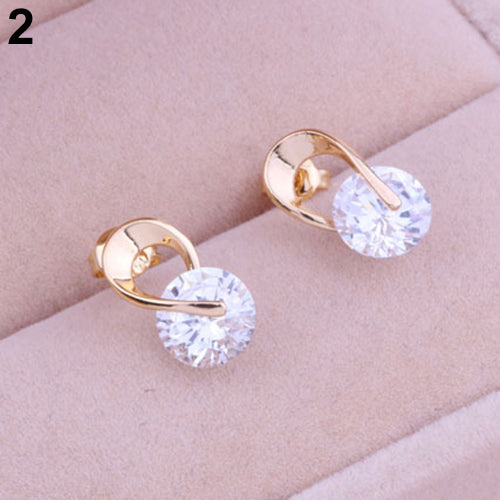 Women's Jewelry Gift Dazzling Cubic Zirconia CZ Ear Studs Cocktail Earrings