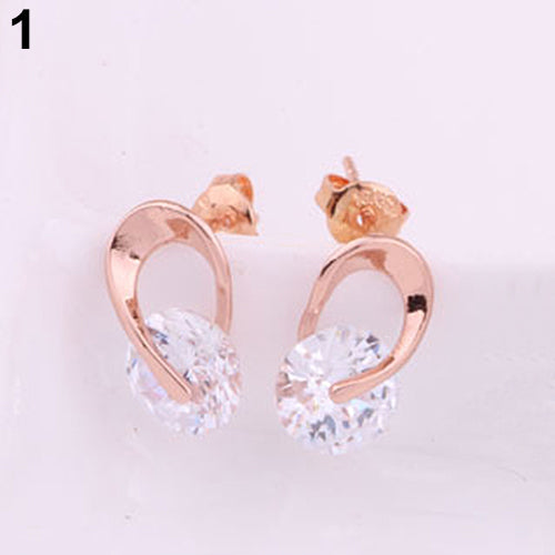 Women's Jewelry Gift Dazzling Cubic Zirconia CZ Ear Studs Cocktail Earrings