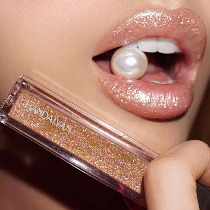 HANDAIYAN Brand Gold Silver Glitter And Matte Lipstick Waterproof Red Matte Lips Gloss Liquid Lipstick Cosmetic Beauty Lip Color