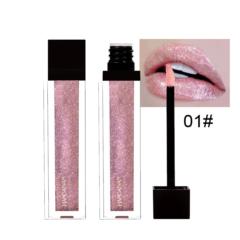 HANDAIYAN Brand Gold Silver Glitter And Matte Lipstick Waterproof Red Matte Lips Gloss Liquid Lipstick Cosmetic Beauty Lip Color