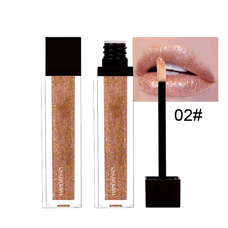 HANDAIYAN Brand Gold Silver Glitter And Matte Lipstick Waterproof Red Matte Lips Gloss Liquid Lipstick Cosmetic Beauty Lip Color