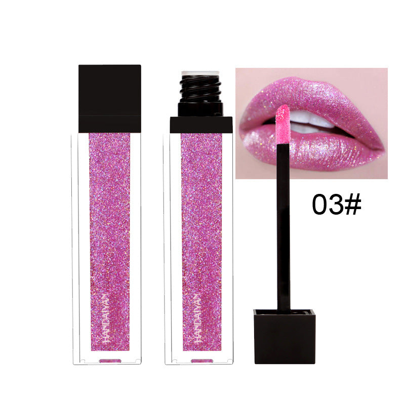 HANDAIYAN Brand Gold Silver Glitter And Matte Lipstick Waterproof Red Matte Lips Gloss Liquid Lipstick Cosmetic Beauty Lip Color