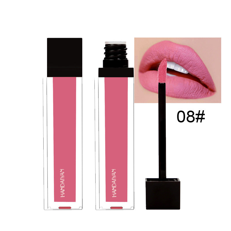 HANDAIYAN Brand Gold Silver Glitter And Matte Lipstick Waterproof Red Matte Lips Gloss Liquid Lipstick Cosmetic Beauty Lip Color