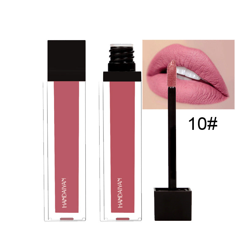 HANDAIYAN Brand Gold Silver Glitter And Matte Lipstick Waterproof Red Matte Lips Gloss Liquid Lipstick Cosmetic Beauty Lip Color