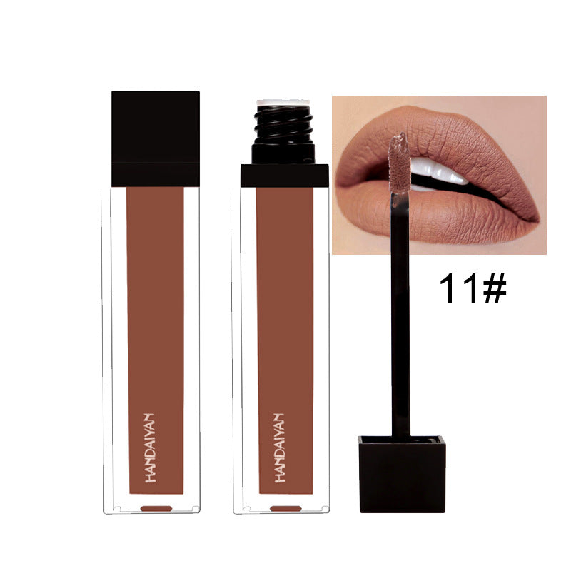 HANDAIYAN Brand Gold Silver Glitter And Matte Lipstick Waterproof Red Matte Lips Gloss Liquid Lipstick Cosmetic Beauty Lip Color