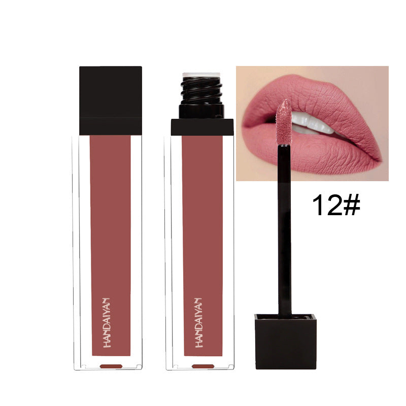 HANDAIYAN Brand Gold Silver Glitter And Matte Lipstick Waterproof Red Matte Lips Gloss Liquid Lipstick Cosmetic Beauty Lip Color