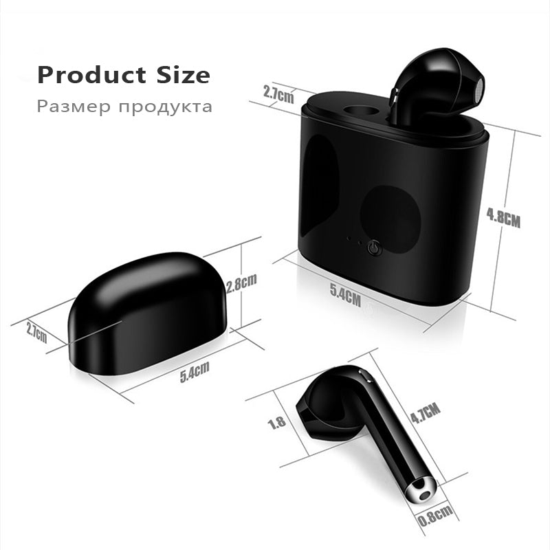 i7s tws Mini  Bluetooth Earphone Stereo Earbud Headset Wireless Headphones and Charging Box Mic For iphone Android airpod xiaomi