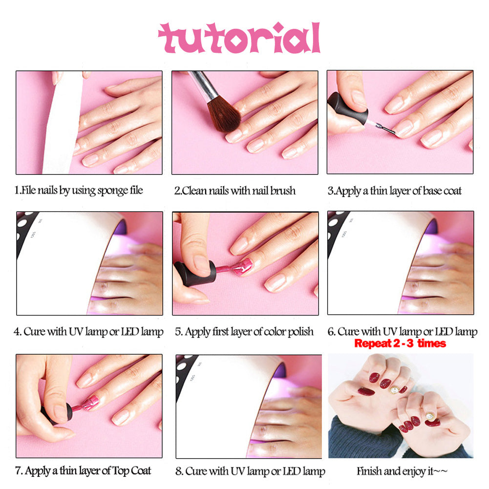 Gel Nail Polish Set 10pcs Nail Gel Varnish 36WLED Nail Curing lamp Nail Art Manicure Tools