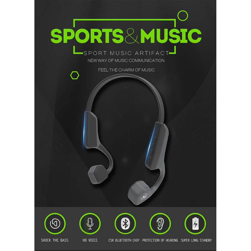 Bone Conduction Bluetooth Headset Sports Running Wireless Headset Does Not Enter The Earphones Sweat-Proof Waterproof