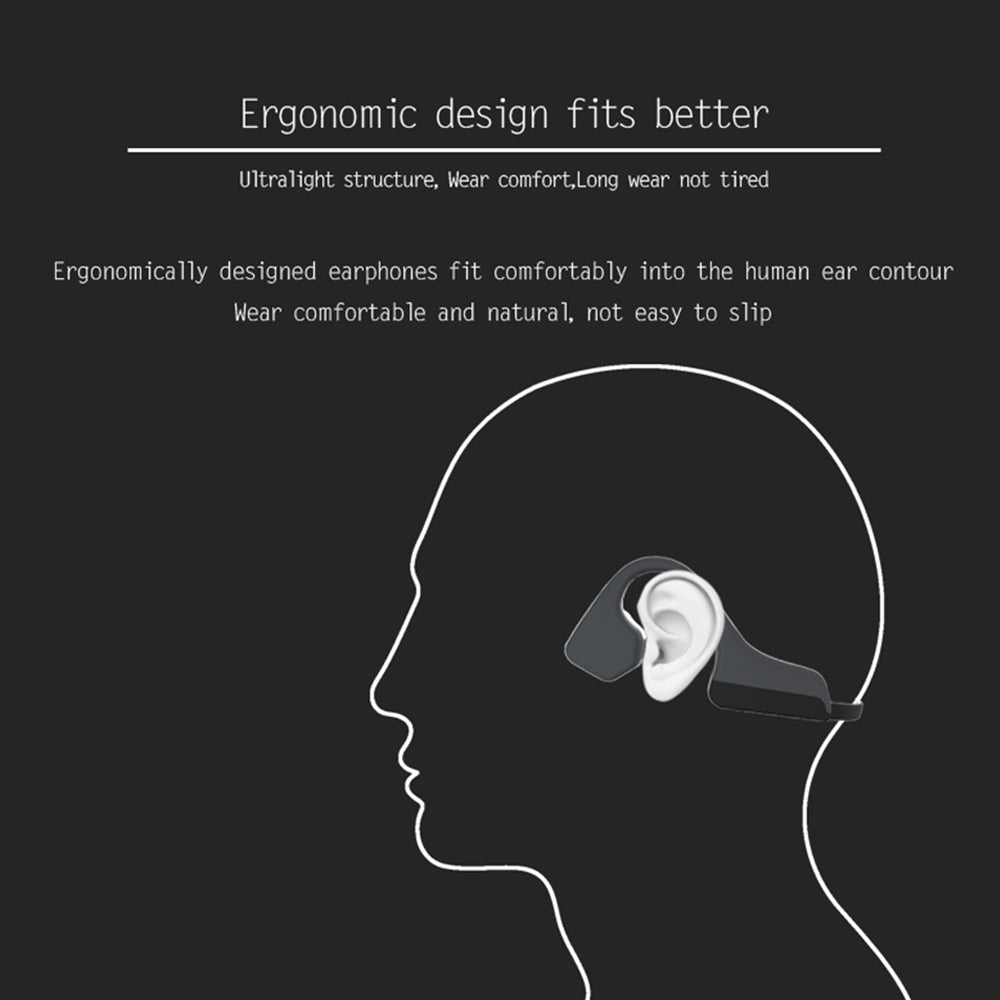 Bone Conduction Bluetooth Headset Sports Running Wireless Headset Does Not Enter The Earphones Sweat-Proof Waterproof