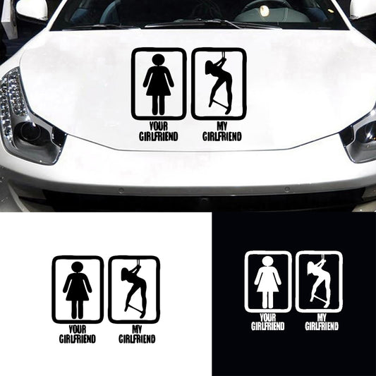 Funny Girlfriend Style Car Body Window Decal Reflective Sticker Decoration