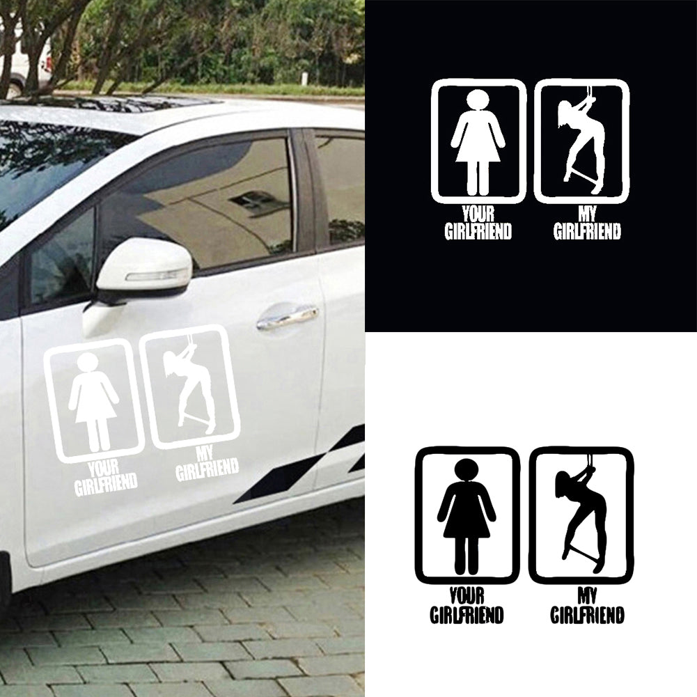 Funny Girlfriend Style Car Body Window Decal Reflective Sticker Decoration