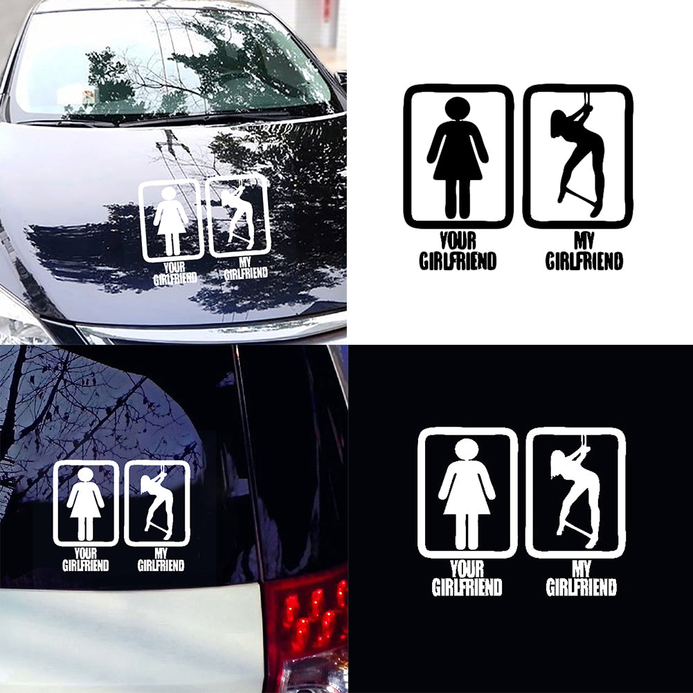 Funny Girlfriend Style Car Body Window Decal Reflective Sticker Decoration