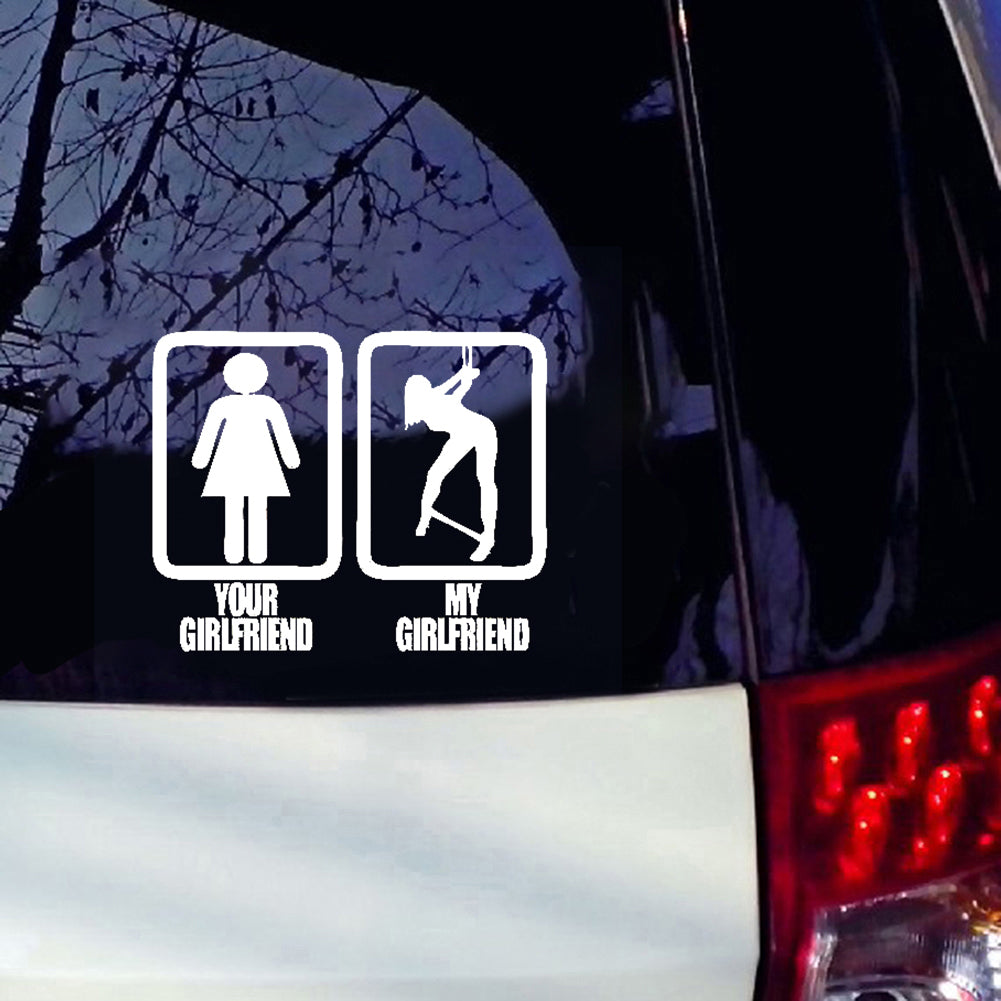 Funny Girlfriend Style Car Body Window Decal Reflective Sticker Decoration