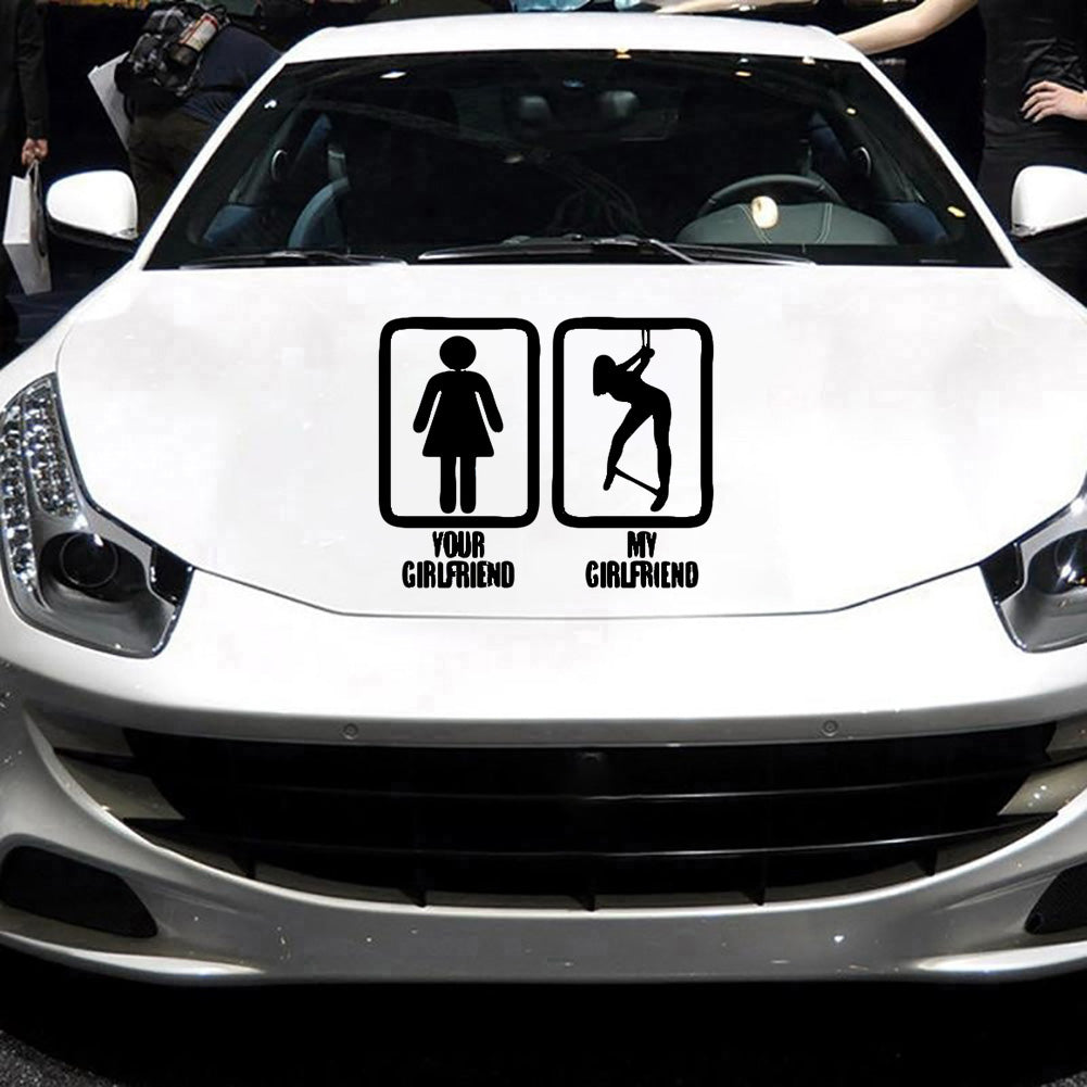 Funny Girlfriend Style Car Body Window Decal Reflective Sticker Decoration
