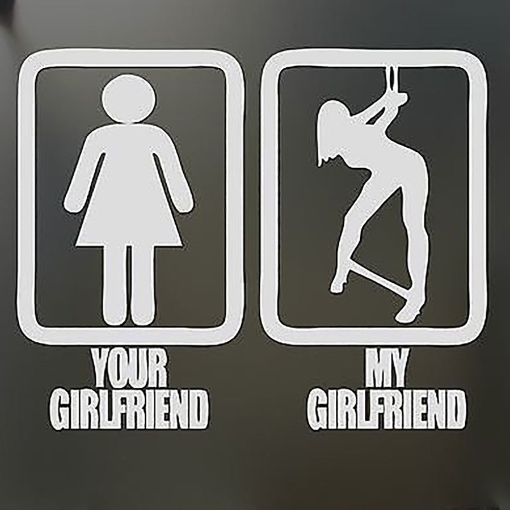 Funny Girlfriend Style Car Body Window Decal Reflective Sticker Decoration