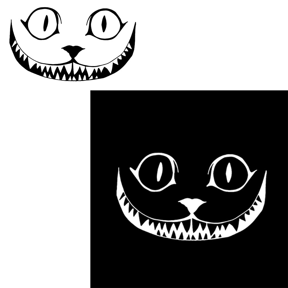 Funny Cartoon Animal Smile Face Car Decor Sticker Halloween Reflective Decal