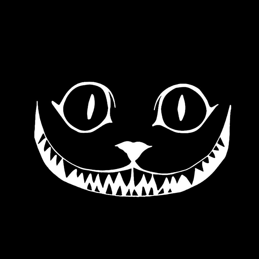 Funny Cartoon Animal Smile Face Car Decor Sticker Halloween Reflective Decal