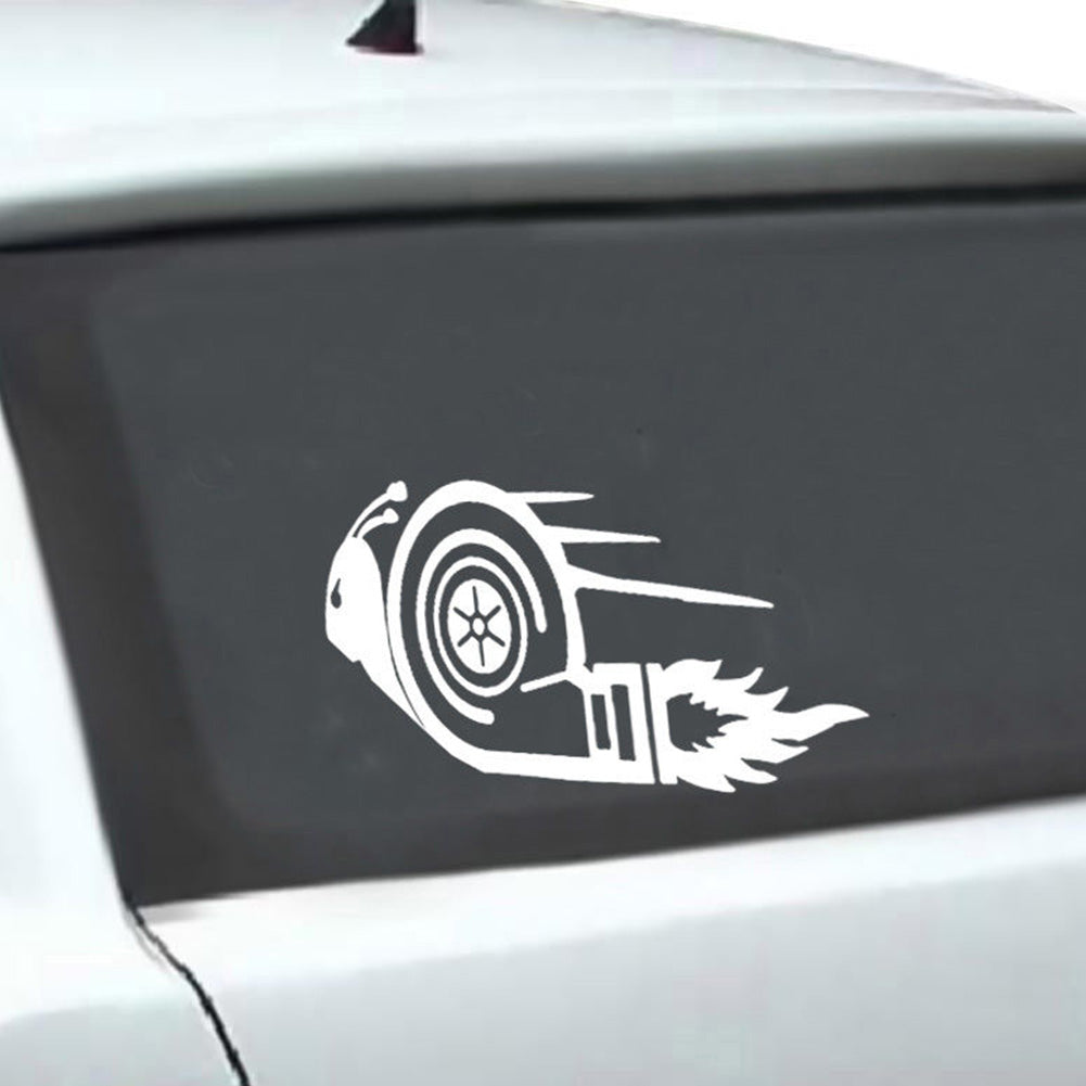 Stylish Turbo Snail Racing Car Motorcycle Decal Reflective Sticker Decoration