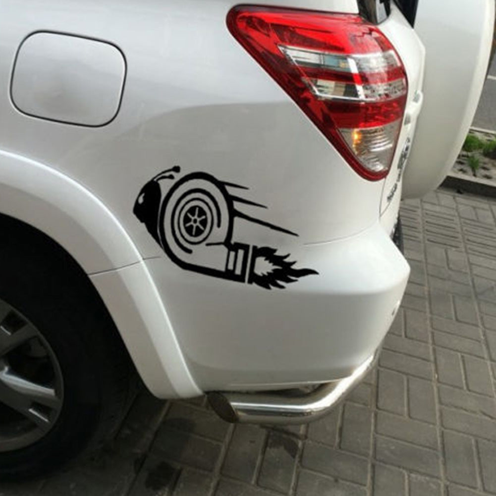 Stylish Turbo Snail Racing Car Motorcycle Decal Reflective Sticker Decoration
