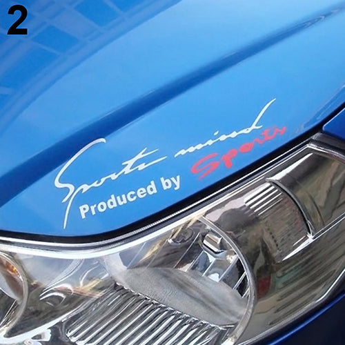 Racing Car Auto Waterproof Reflective Letter Pattern Vehicle Decor Decal Sticker