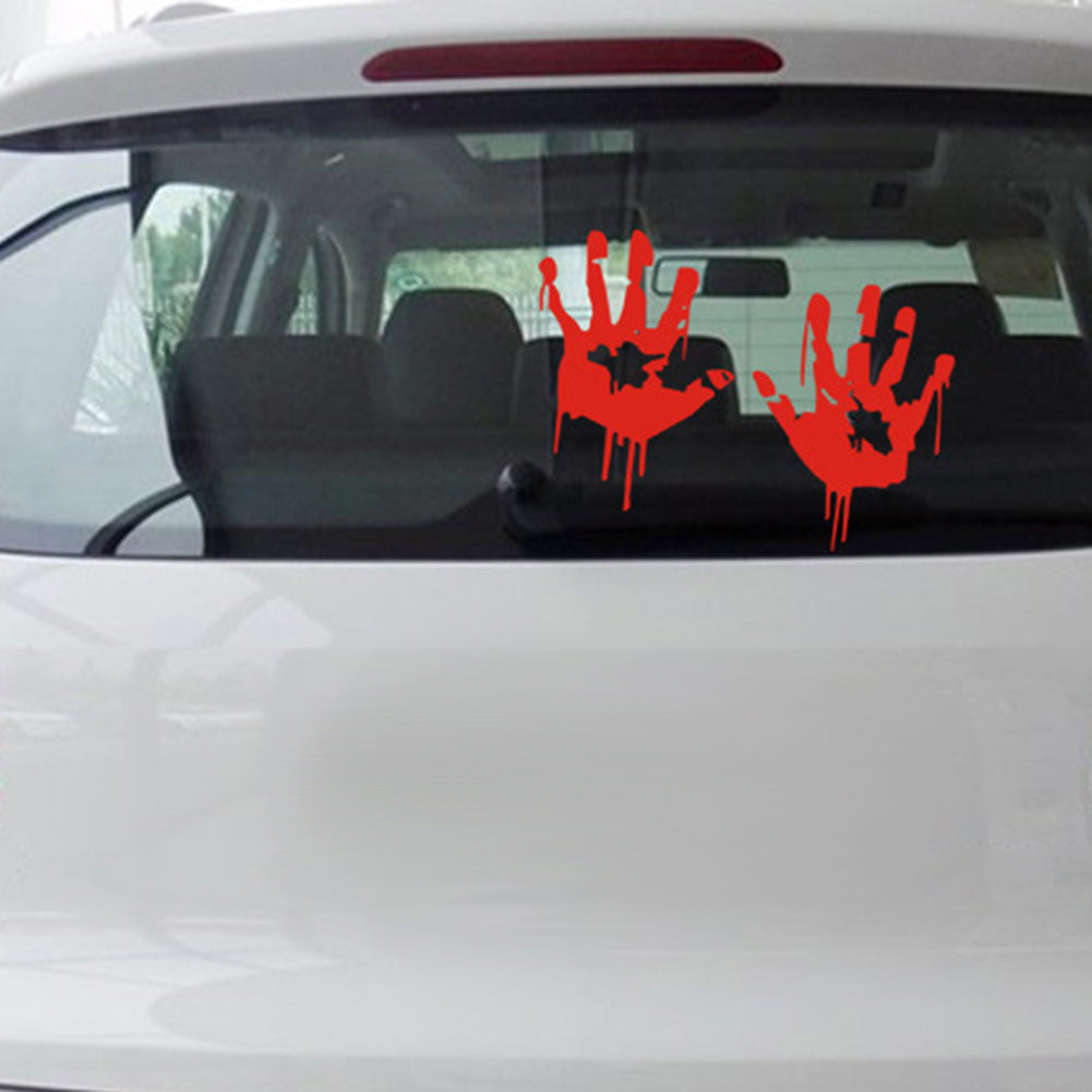 Waterproof Zombie Bloody Hands Print Vehicle Car Rear Window Sticker Decal Decor