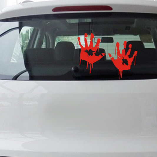 Waterproof Zombie Bloody Hands Print Vehicle Car Rear Window Sticker Decal Decor