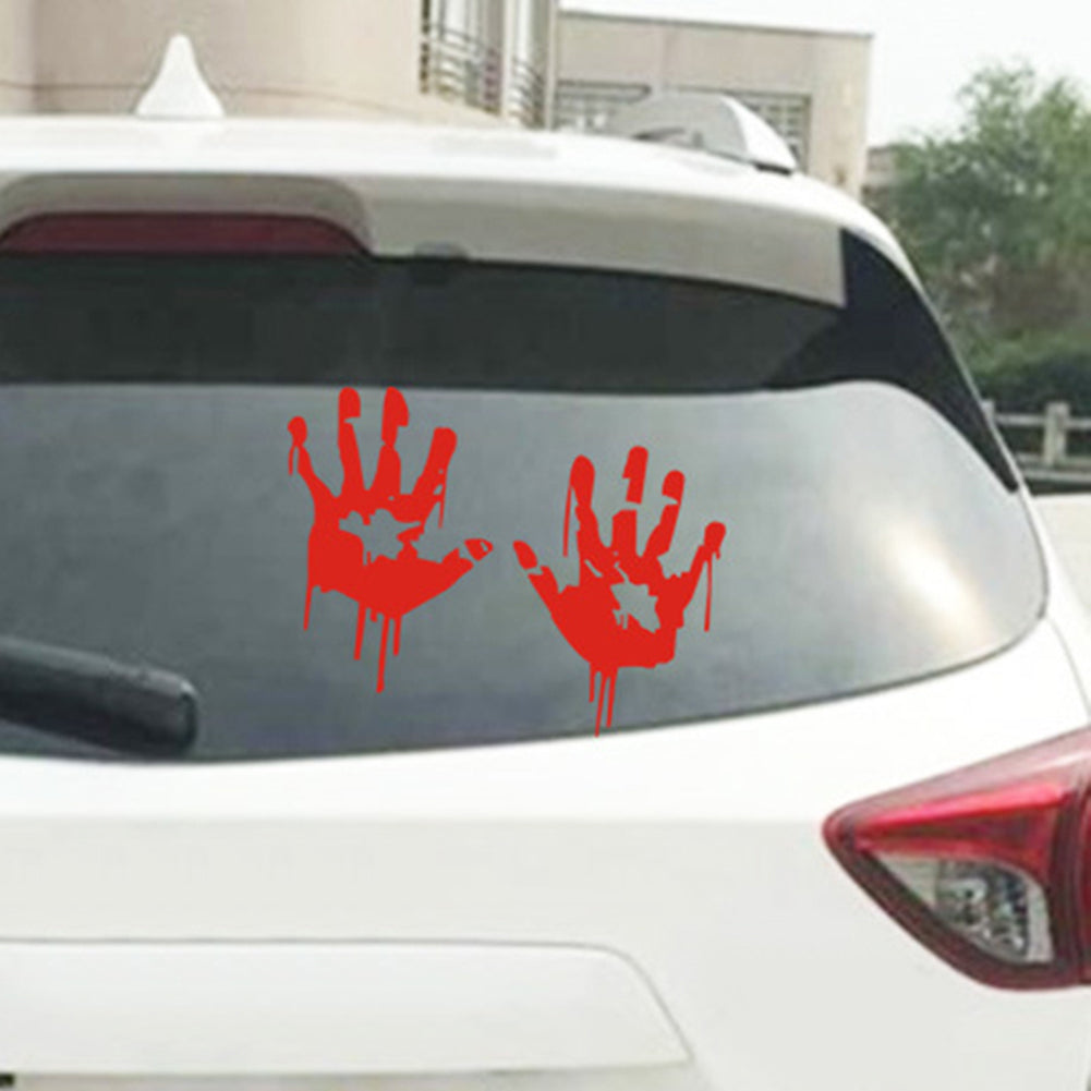 Waterproof Zombie Bloody Hands Print Vehicle Car Rear Window Sticker Decal Decor
