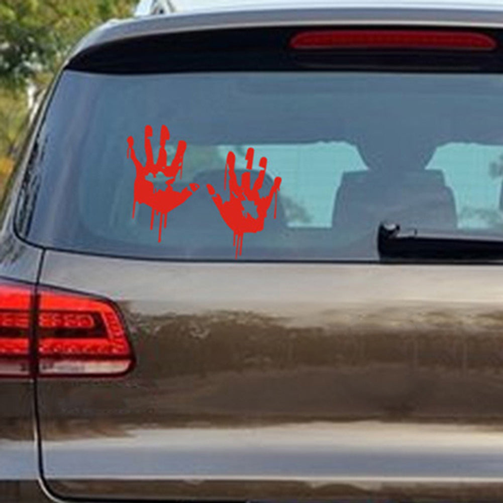 Waterproof Zombie Bloody Hands Print Vehicle Car Rear Window Sticker Decal Decor