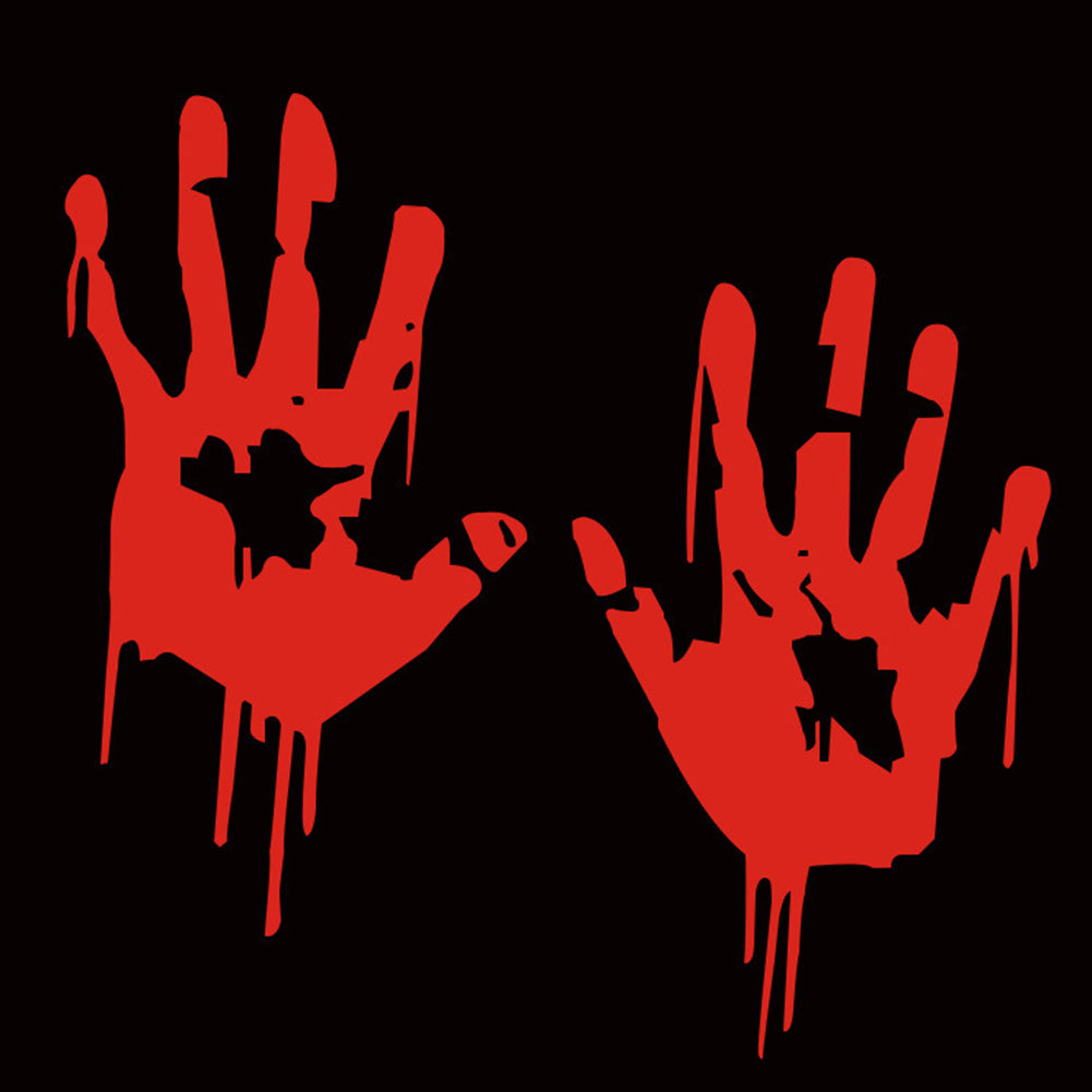 Waterproof Zombie Bloody Hands Print Vehicle Car Rear Window Sticker Decal Decor