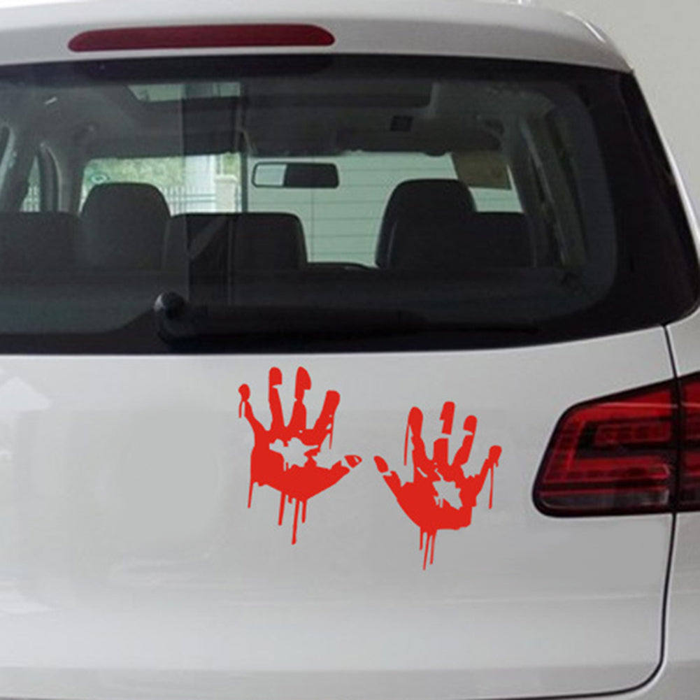 Waterproof Zombie Bloody Hands Print Vehicle Car Rear Window Sticker Decal Decor