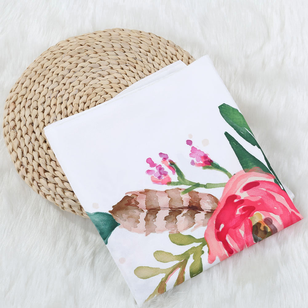 Newborn Infant Baby Flower Monthly Numbers Blanket Photography Prop Rug Mat