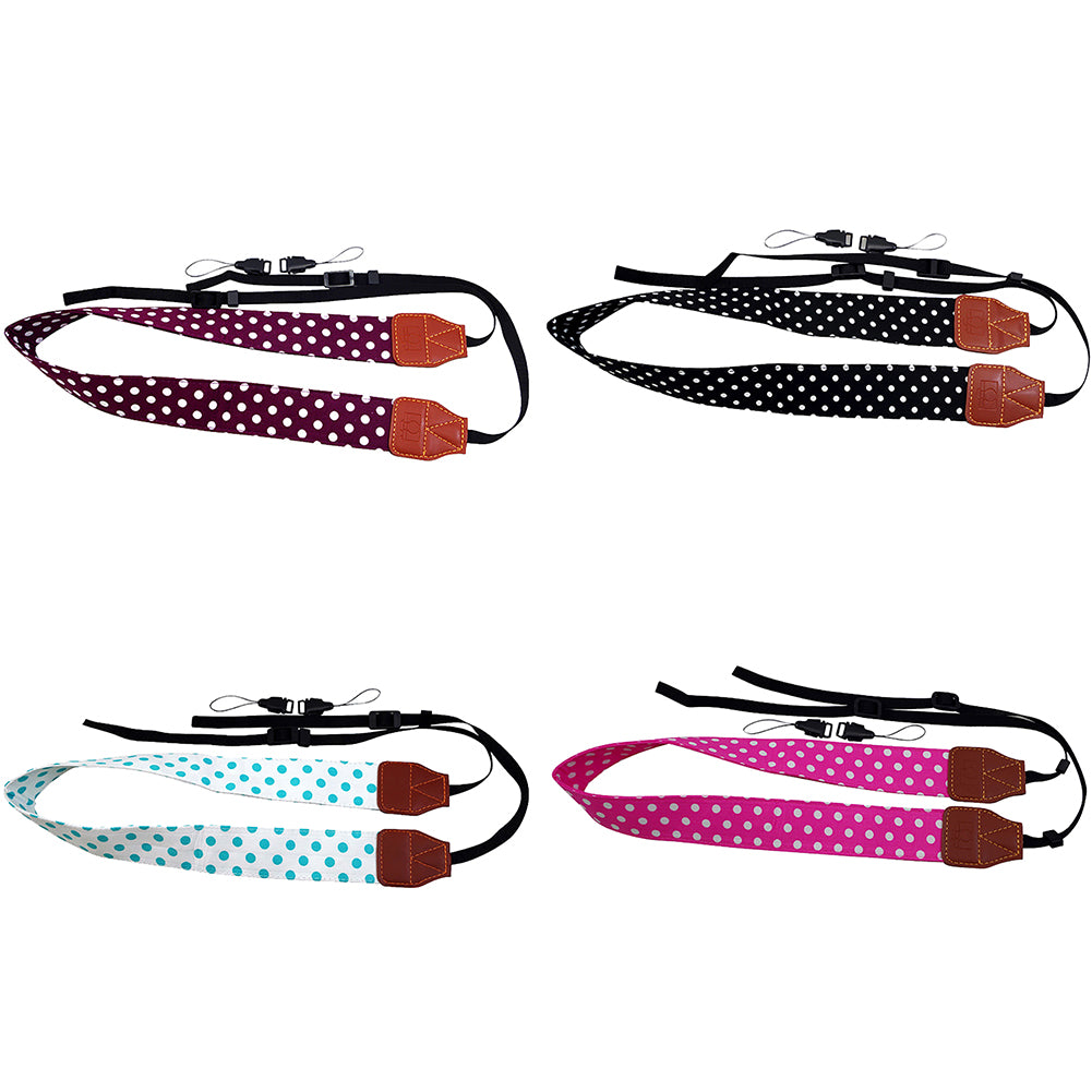 Universal Wide Polka Dot Print SLR/DSLR Camera Strap Shoulder Neck Sling Belt