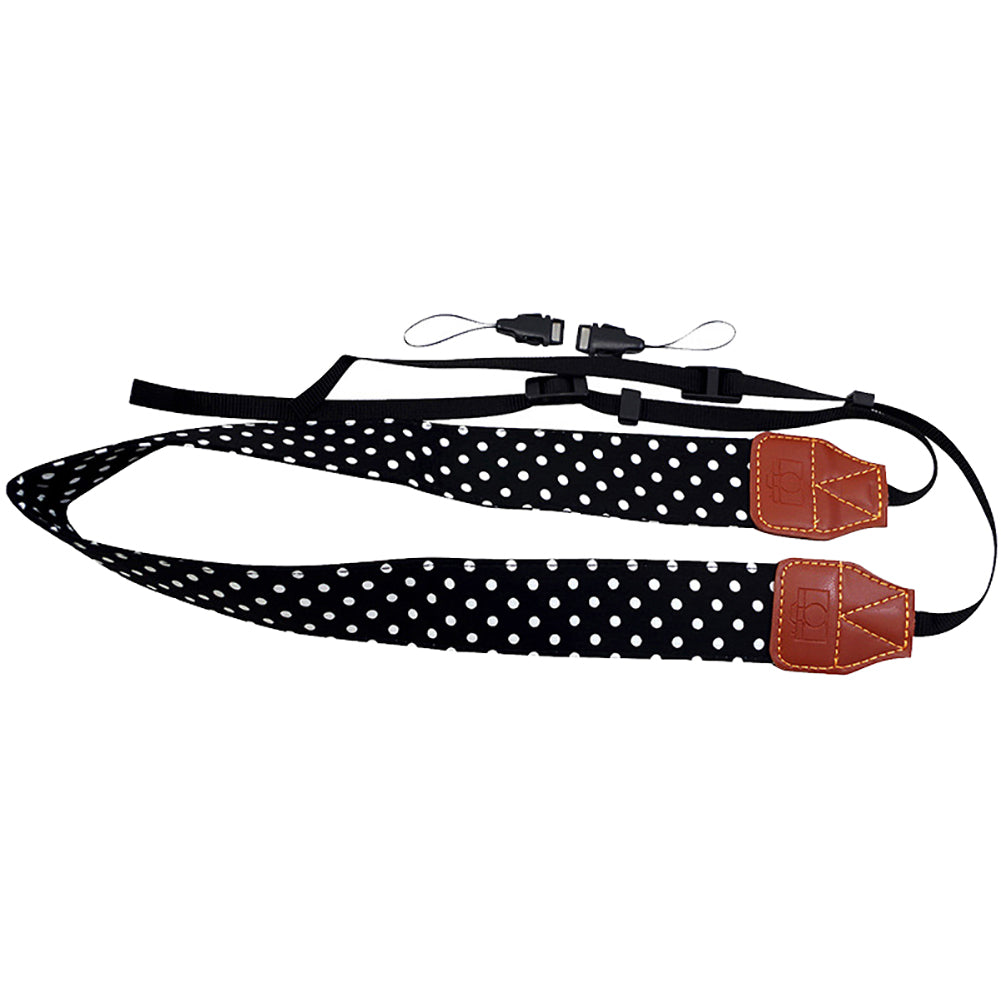 Universal Wide Polka Dot Print SLR/DSLR Camera Strap Shoulder Neck Sling Belt