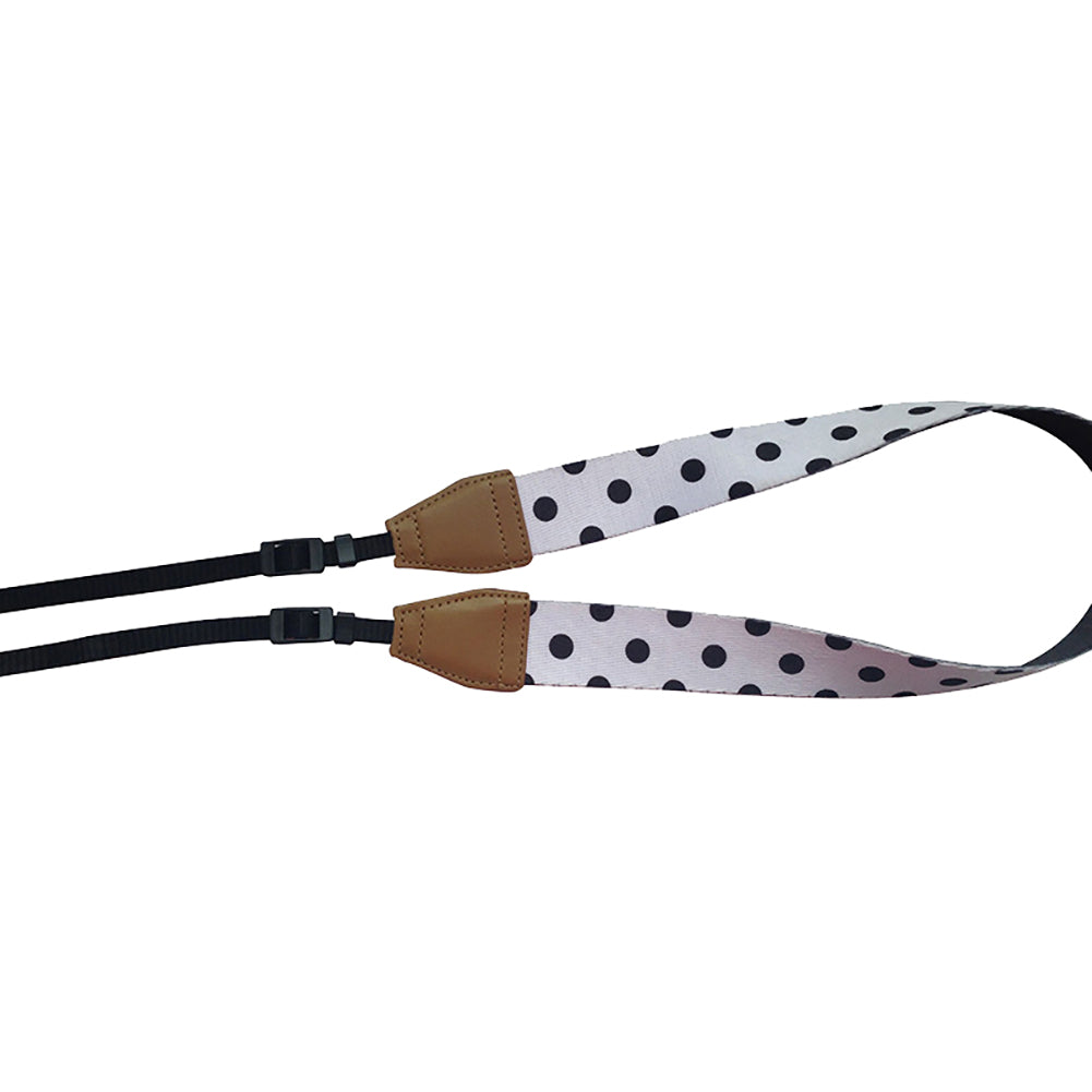 Universal Wide Polka Dot Print SLR/DSLR Camera Strap Shoulder Neck Sling Belt