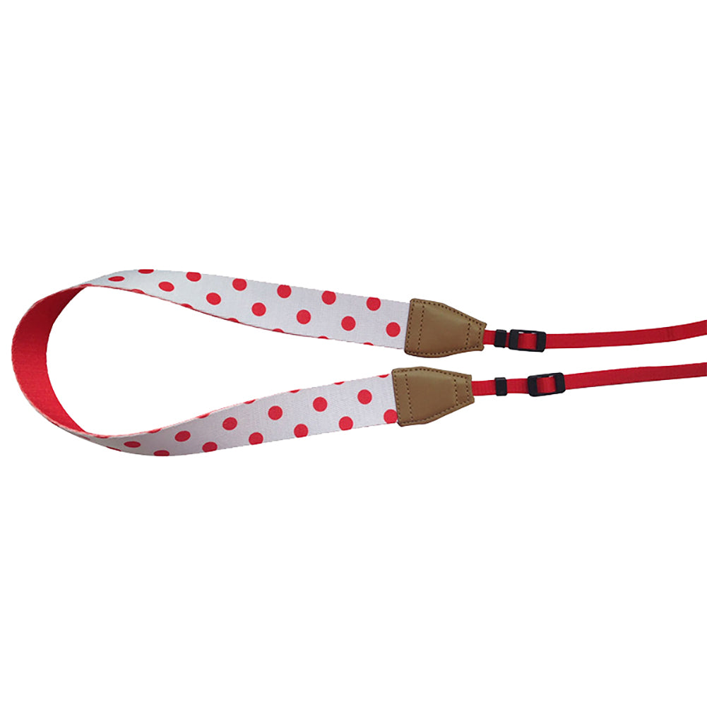 Universal Wide Polka Dot Print SLR/DSLR Camera Strap Shoulder Neck Sling Belt
