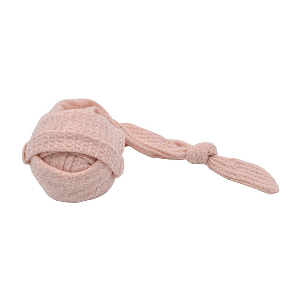 2Pcs/Set Newborn Baby Soft Knitted Wraps Long Tail Cap Studio Photography Props