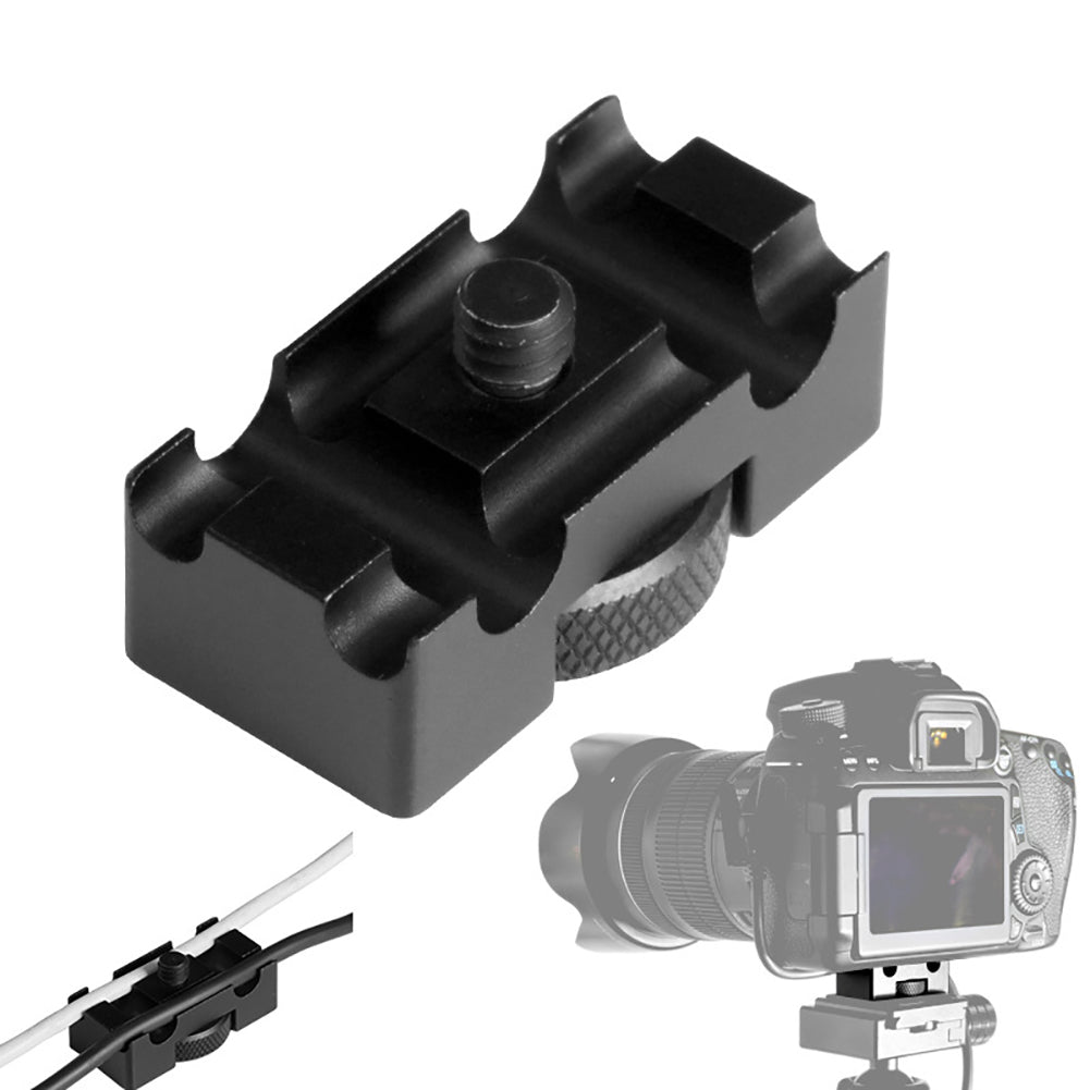 Aluminum Alloy Tether Holder Cable Lock Clip Clamp Mount Adapter for DSLR Camera